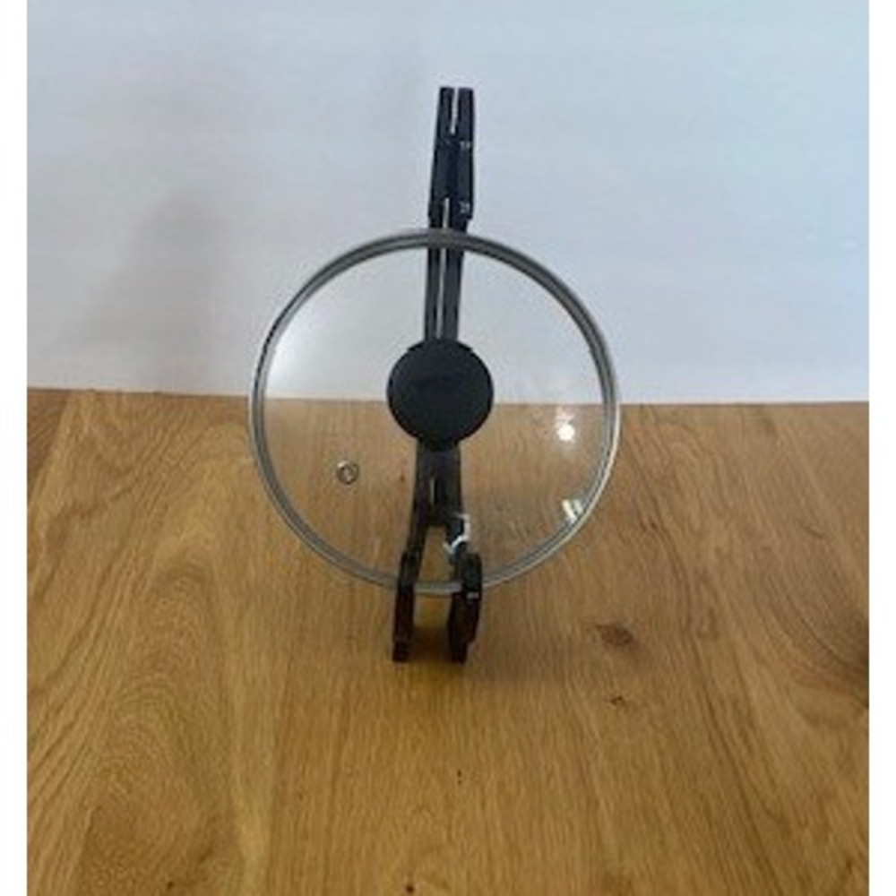 T-Fal Glass Replacement Lid Universal 7.5 Inch Clear Good Vented Steam Hole Knob